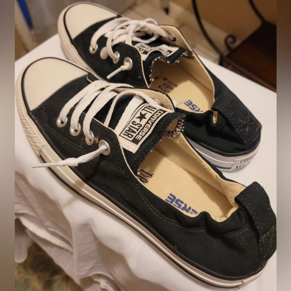 WOMEN'S black CONVERSE CHUCK TAYLOR ALL STAR SHORELINE SNEAKERS size 7